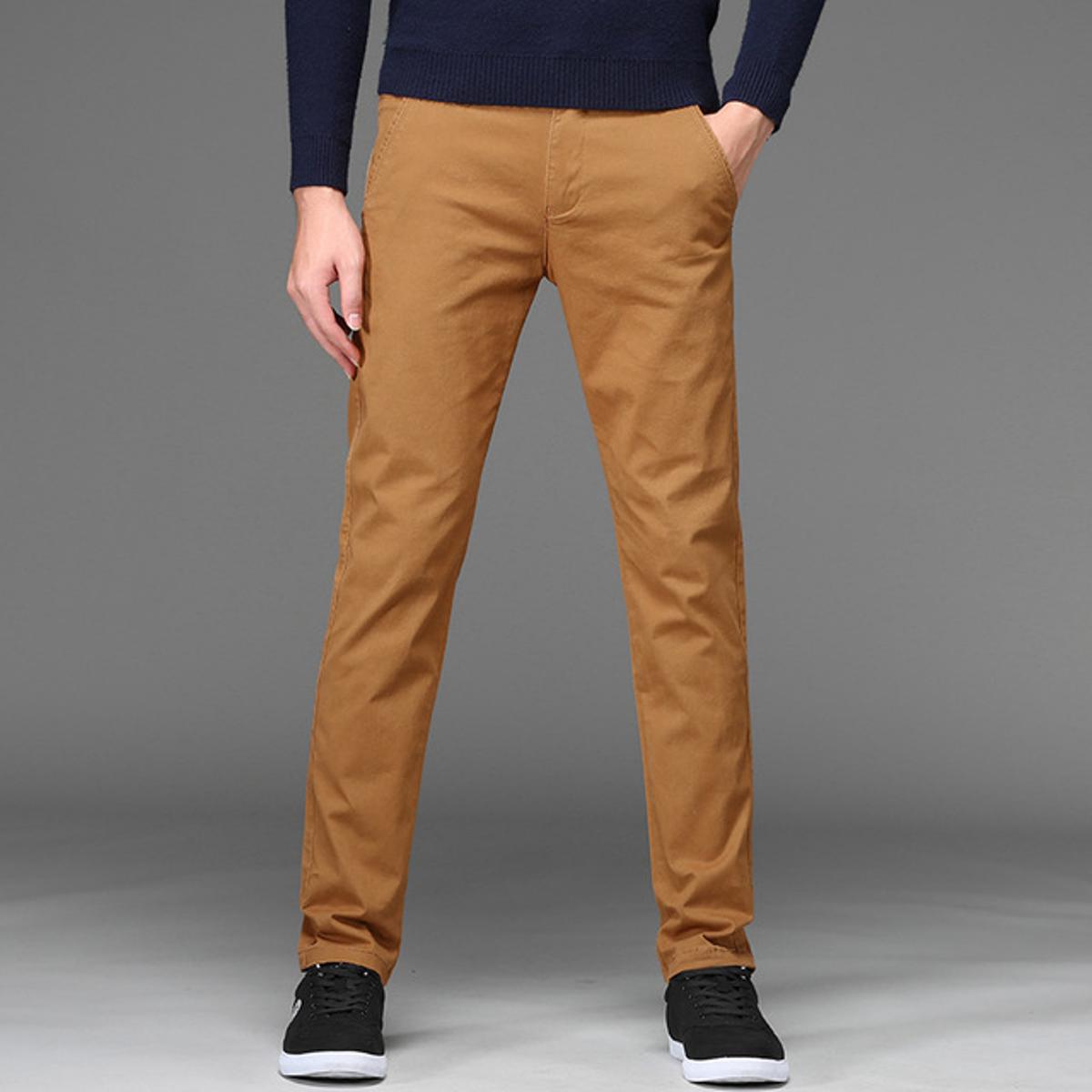 Brown Cotton Chinos