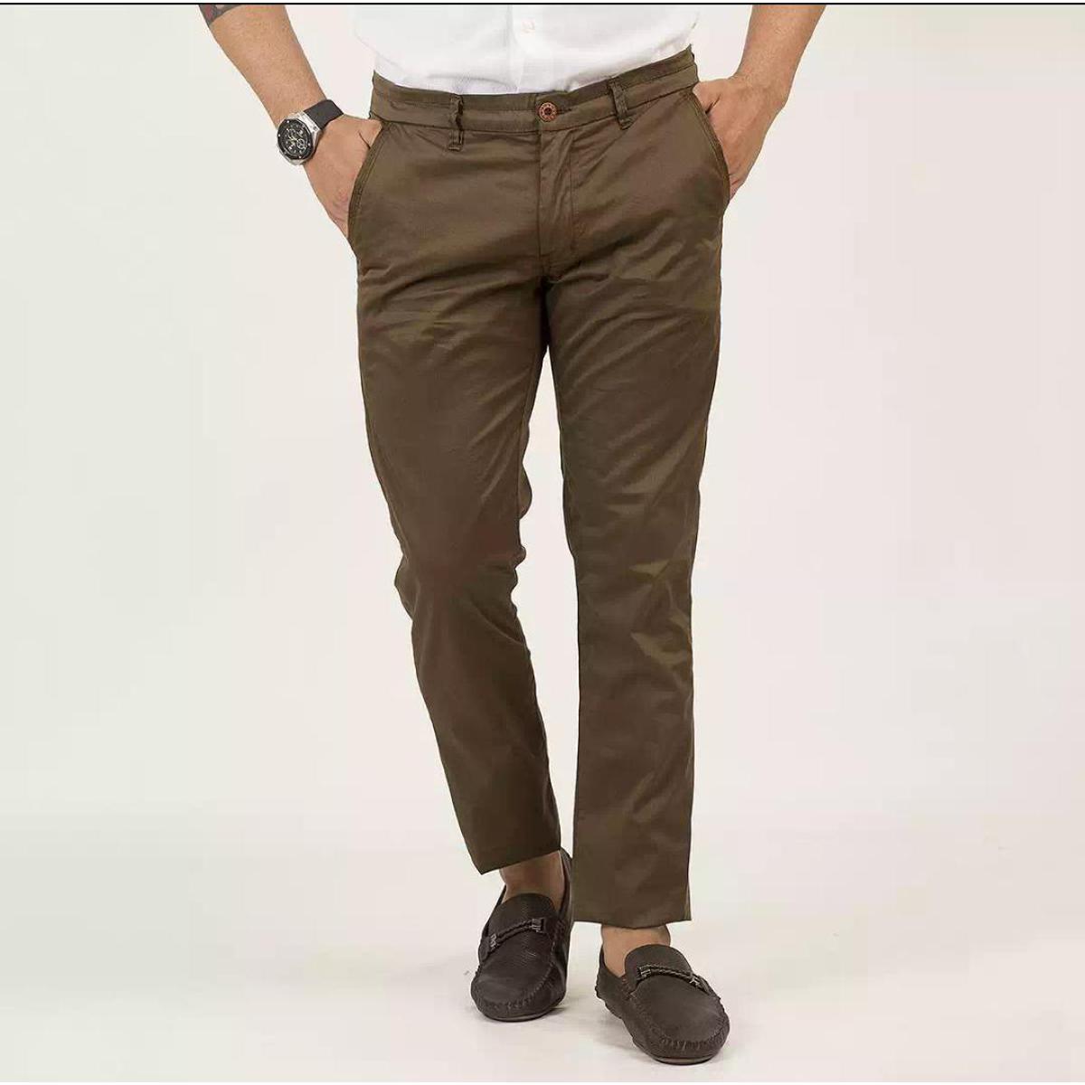 Chocolate Brown Cotton Chinos