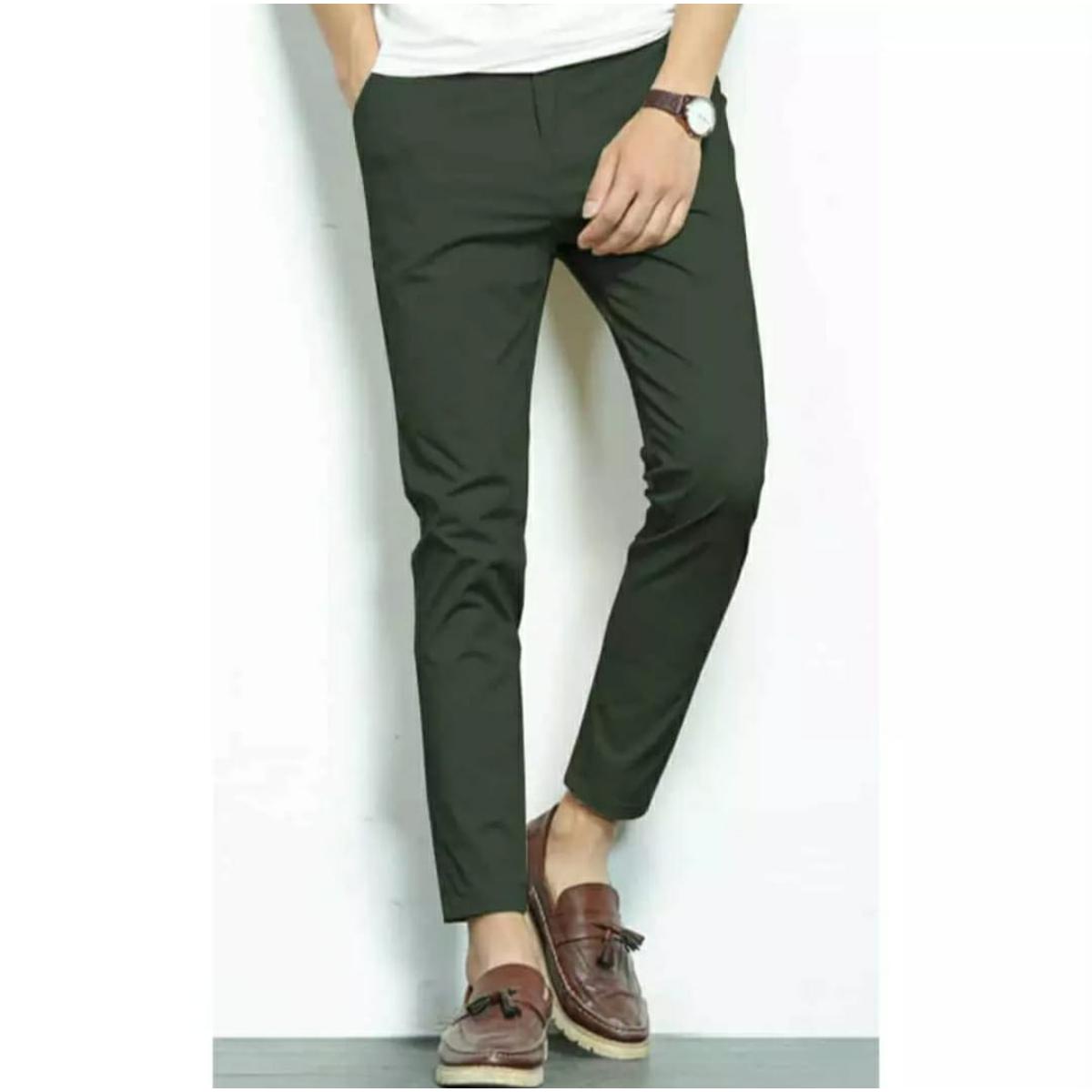 Olive Green Cotton Chinos