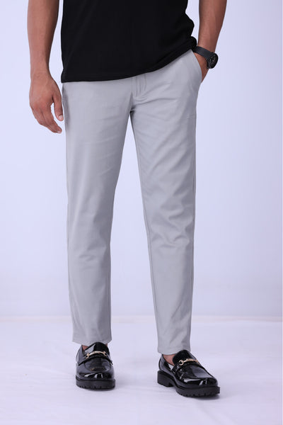 Light Grey Cotton Chinos Pant