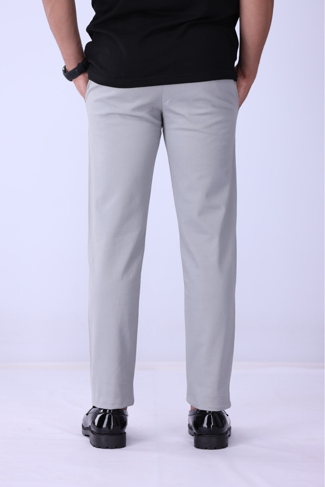 Light Grey Cotton Chinos Pant