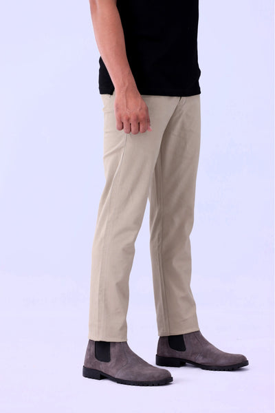 Light Beige Cotton Chinos Pant