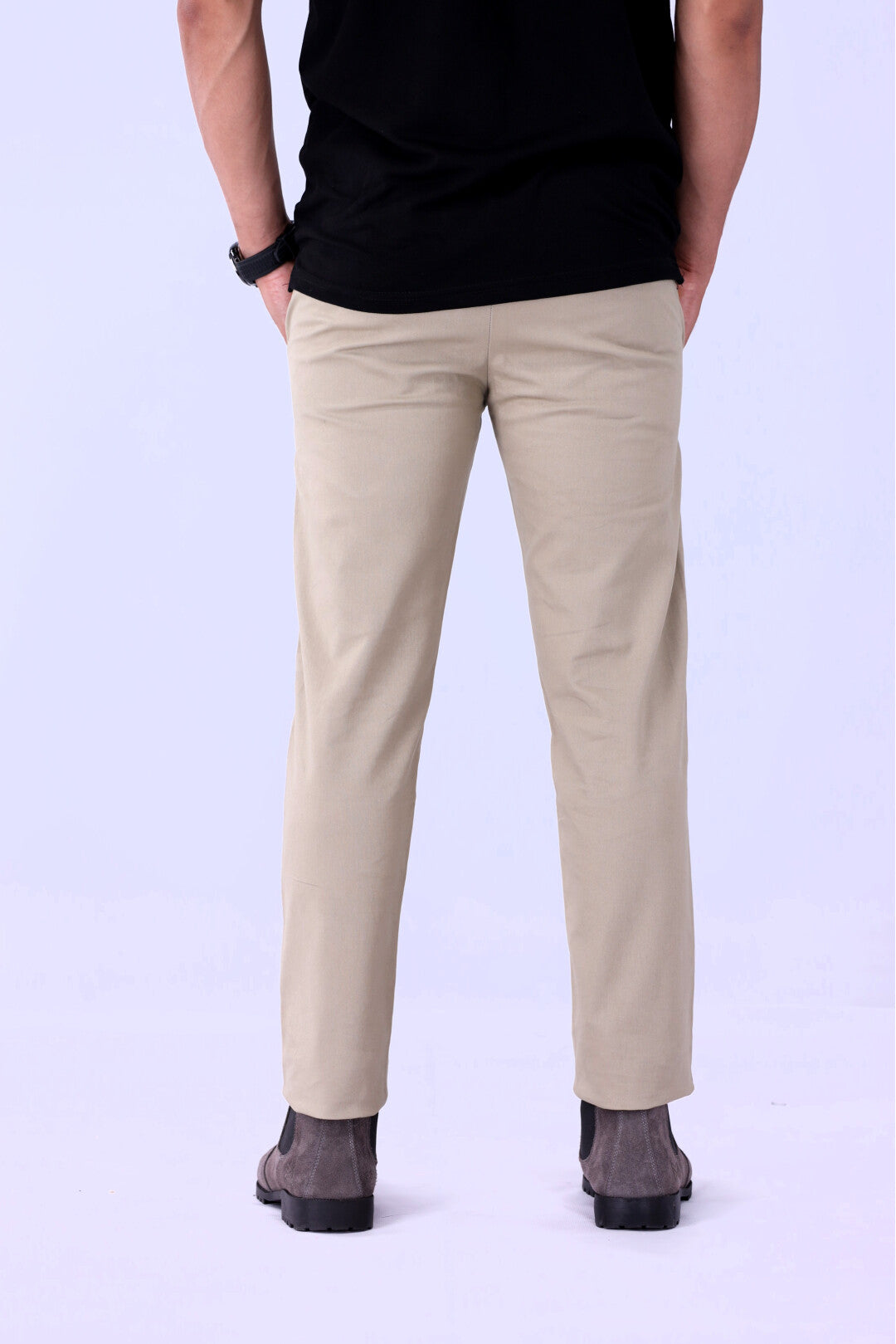 Light Beige Cotton Chinos Pant