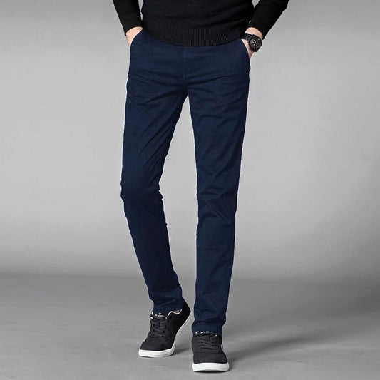 Blue Cotton Chinos