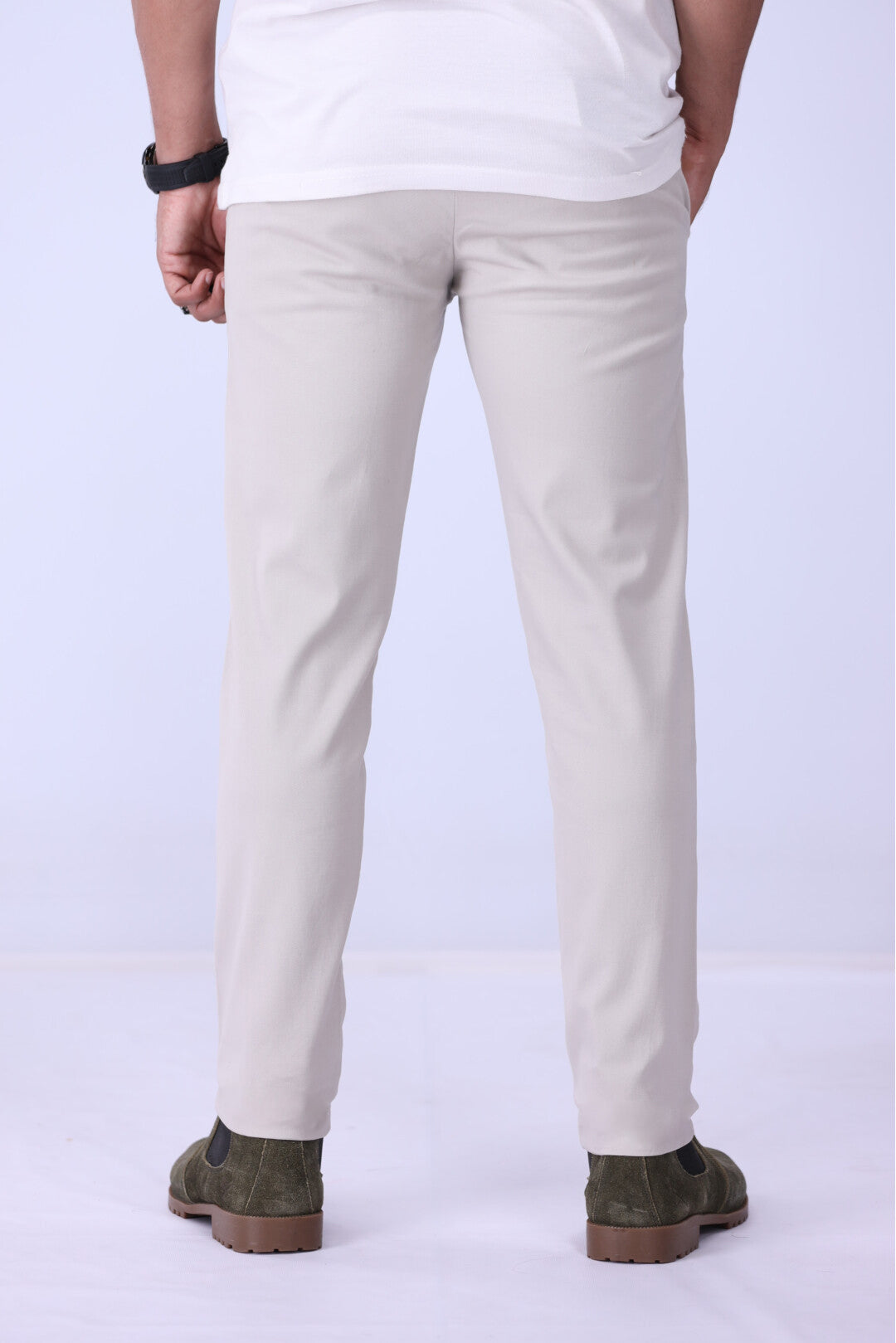 Off White Cotton Chinos