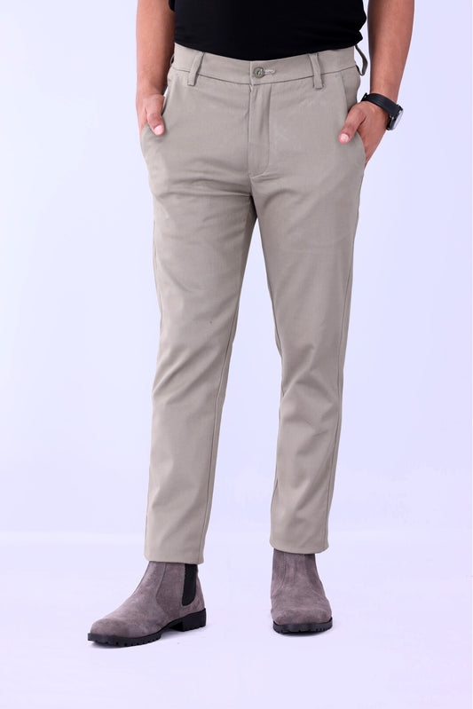 Medium Khaki Cotton Chinos Pant