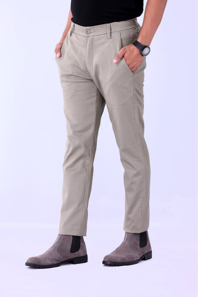 Medium Khaki Cotton Chinos Pant