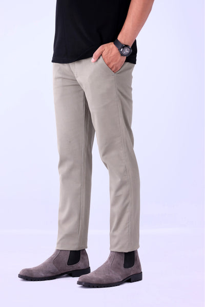 Medium Khaki Cotton Chinos Pant