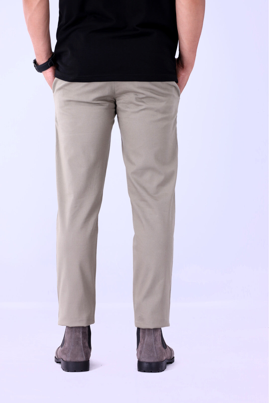 Medium Khaki Cotton Chinos Pant