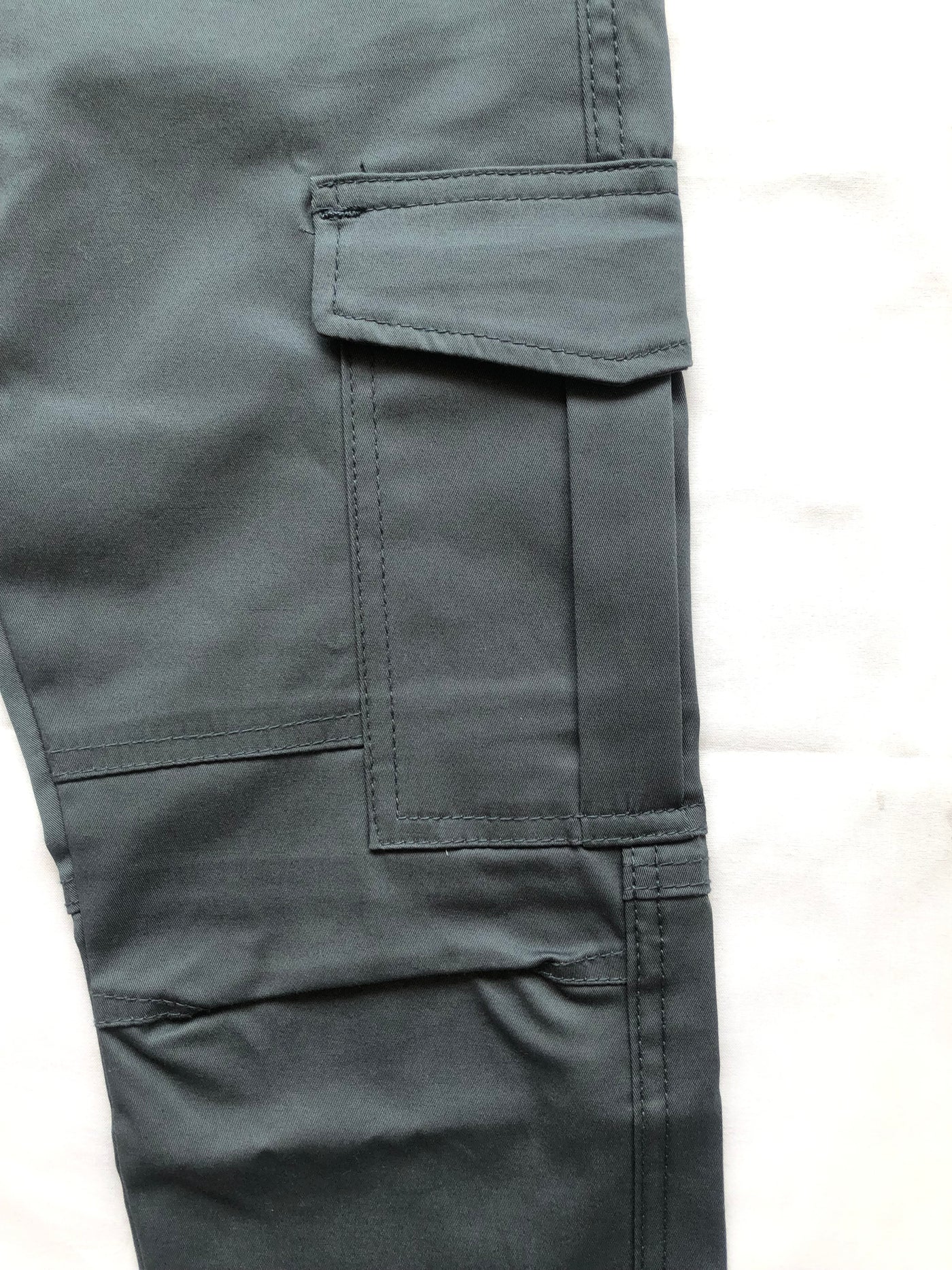 Grey Men Cotton Cargo Trouser