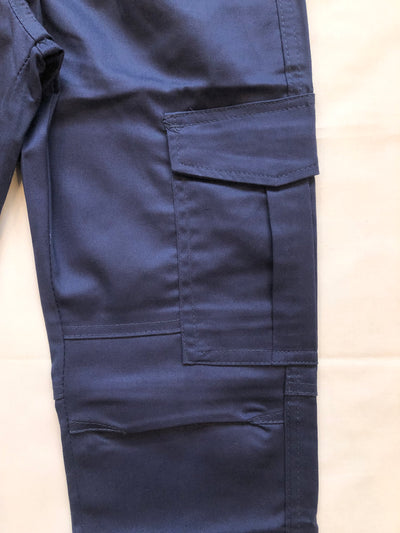 Bright Blue Men Cotton Cargo Trouser