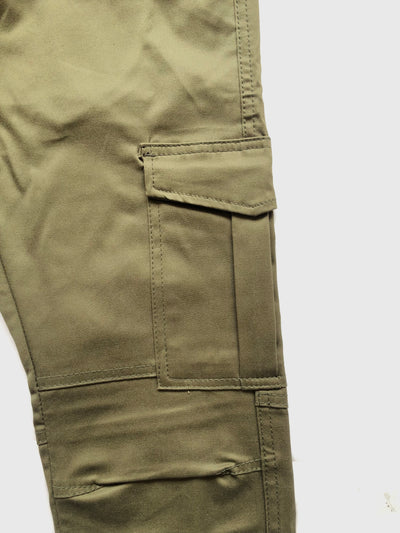 Army Green Men Cotton Cargo Trouser