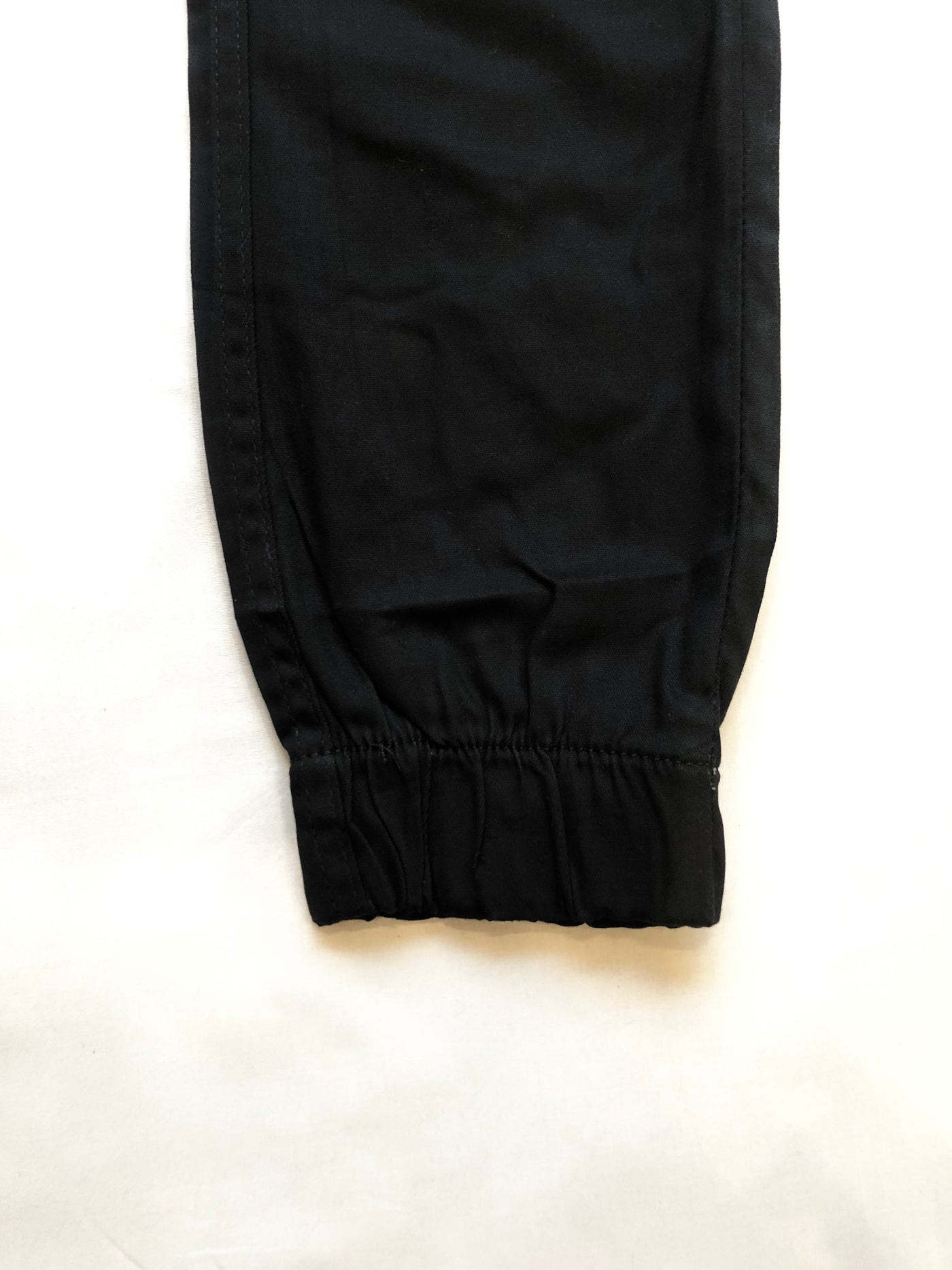 Jet Black Men Cotton Cargo Trouser